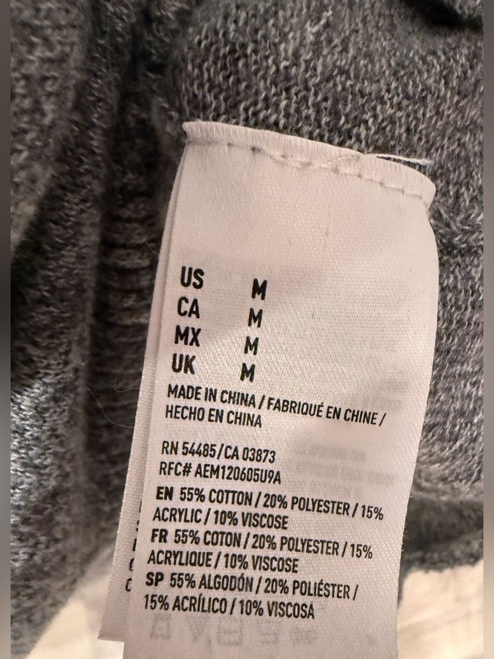 American Eagle Outfitters Gray V-Neck Long Sleeve Knit Sweater Tunic Size Medium - Picture 8 of 8